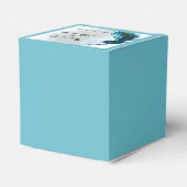 Blauwgroen Blauwe Peacock Pluim Bruiloft Favor Box Bedankdoosjes (Achterkant)