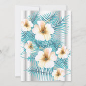 Blauwgroen Blauwe Tropische Bloeddag Partij Kaart (Achterkant)