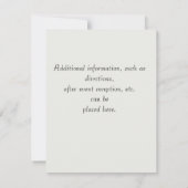 Blauwgroen blauwe uitnodiging tot religieuze overt (Achterkant)