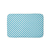 Blauwgroen blauwe vlekken op witte achtergrondklep badmat (Voorkant)