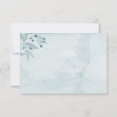 blauwgroen blauwe vlinder botanische bladeren bedankkaart (Achterkant)