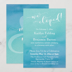 Blauwgroen blauwe Waterverf Ombre We hebben de ont Kaart