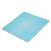 Blauwgroen blauwe Waterverf Sjabloon blanco Tegeltje (Zijkant)