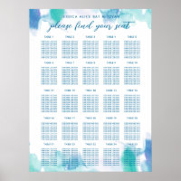 Blauwgroen blauwe Waterverf Tie Dye Bat Mitzvah Se