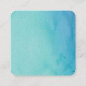 Blauwgroen/Blauwe Waterverf Wedding Website Remind Informatiekaartje (Achterkant)