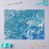 Blauwgroen blauwe witte Abstracte ontkoppeling Tissuepapier (Craft)