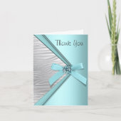 Blauwgroen Blauwe Zebra Dank u kaarten (Voorkant)