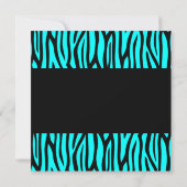 Blauwgroen Blauwe Zebra Modern Bachelorette Party Kaart (Achterkant)