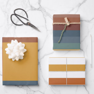 BLAUWGROEN BLUE BROWN TAN YELLOW HERFST AUTUMN PAT INPAKPAPIER VEL