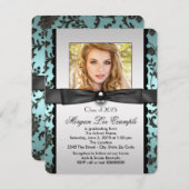 Blauwgroen Blue Class van het Afstuderen 2015 Kaart (Voorkant / Achterkant)