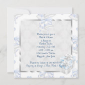 Blauwgroen Blue Corset Bruids Douche Uitnodigingen (Achterkant)