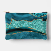 Blauwgroen Blue Gold Glitter Sparkly Custom Jouw n Etui (Voorkant)