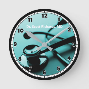 Blauwgroen Blue Medical Doctor's Kantoor Ronde Klok