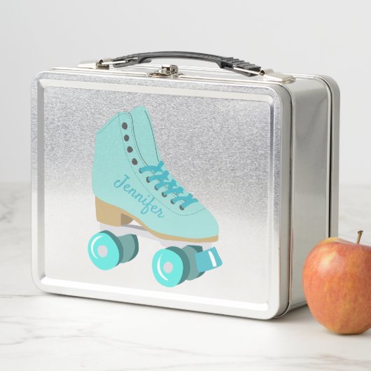 Blauwgroen Blue Retro Quad Roller Schaats, speciaa (In situ)