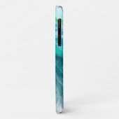 Blauwgroen Blue Turquoise Digital Ocean Fluid Art Case-Mate iPhone Case (Achterkant/links)
