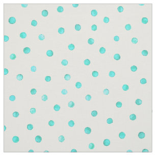 Blauwgroen Blue White Confetti Stippen Pattern Stof