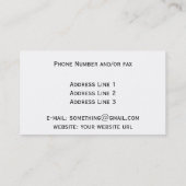 Blauwgroen Boeddha en Lotus op zwart Visitekaartje (Achterkant)