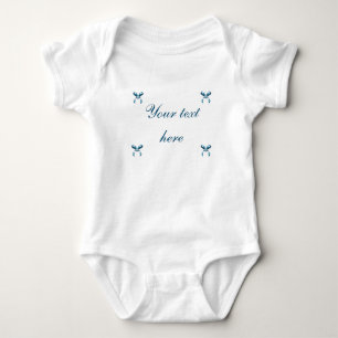 Blauwgroen bogen persoonlijke Baby Creeper Romper