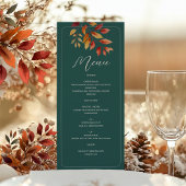 Blauwgroen Boho Fall Wedding Menu