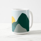 Blauwgroen Boho Mountain Mok (Voorkant rechts)