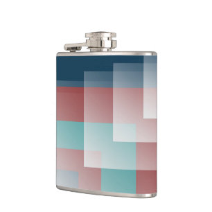 Blauwgroen bordeauxblauw heupfles