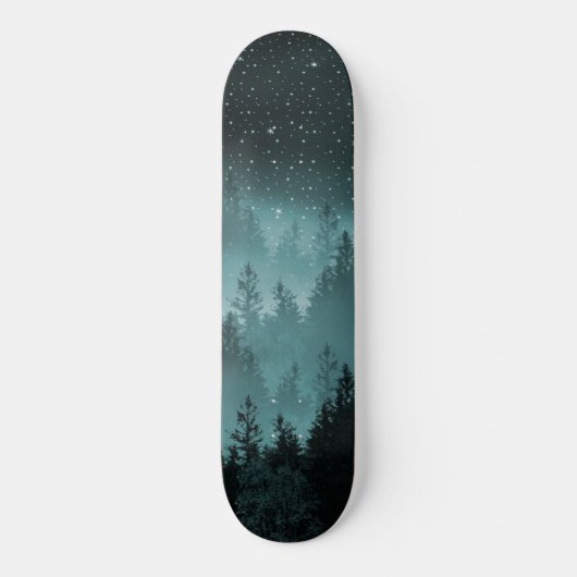 Blauwgroen bosecolaxie Dream #1 #decor #art Skateboard (Voorkant)