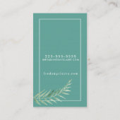 Blauwgroen Botanische Visitekaartjes (Achterkant)