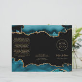 blauwgroen brochure en goudmakerij (Staand voorkant)