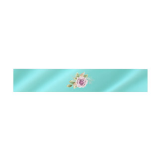 Blauwgroen bruiloft Belly Band met Roos Uitnodigingen Wikkel