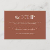 Blauwgroen bruiloft van de moderne bohemische schi informatiekaartje (Achterkant)