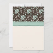 Blauwgroen bruine bridal-doucheruimte kaart (Achterkant)