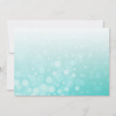 Blauwgroen Bubbels Foto Huwelijksuitnodigingen Kaart (Achterkant)