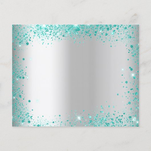 Blauwgroen budget van Birthday Silver, behalve dat Flyer (Achterkant)