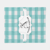 Blauwgroen Buffalo Plaid Boerderij Chicken Fleece (Voorkant (Horizontaal))