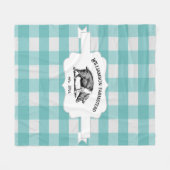 Blauwgroen Buffel Plaid Boerderij Varken Fleece De Deken (Voorkant (Horizontaal))