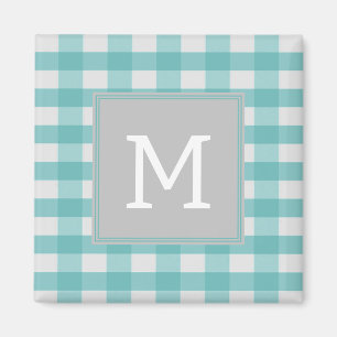 Blauwgroen buffelmonopologram Magnet Magneet