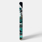  Blauwgroen camper in de bergen Case-Mate iPhone Case (Achterkant / Links)