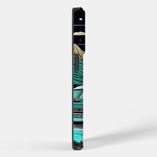 Blauwgroen camper in de bergen Case-Mate iPhone Case (Achterkant / Rechts)