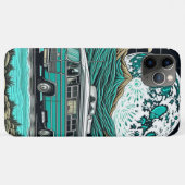 Blauwgroen camper in de bergen Case-Mate iPhone Case (Achterkant (horizontaal))