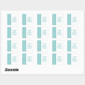 Blauwgroen Chevron Border sparen de Stickers van d (Vel)