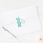 Blauwgroen Chevron Border sparen de Stickers van d (Envelop)