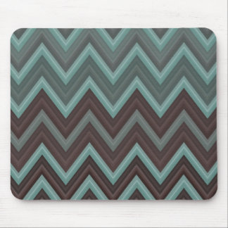  Blauwgroen Chevron Geïnspireerd design - Zigzag Muismat