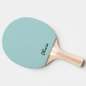 Blauwgroen Chevron Ping Pong Paddle voor tafeltenn Tafeltennisbatje (Zijkant)