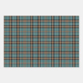 Blauwgroen & Chocolate Plaid Verpakking Papieren B Inpakpapier Vel (Voorkant 3)