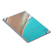 Blauwgroen Chrome Abstract Retro Shine Notitieboek (Rechterzijde)