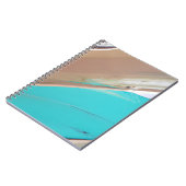 Blauwgroen Chrome Abstract Retro Shine Notitieboek (Linkerzijde)