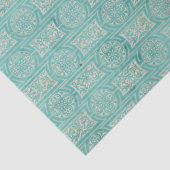 Blauwgroen cirkels en rechthoeken ontkoppelen Tissuepapier (Detail)