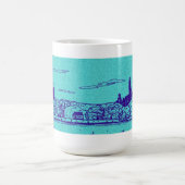 Blauwgroen Comic Style Chicago Mok (Center)