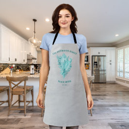 Blauwgroen Conch Shell Apron Schort