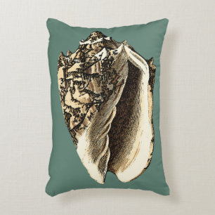 Blauwgroen Conch Shell Decoratief Kussen